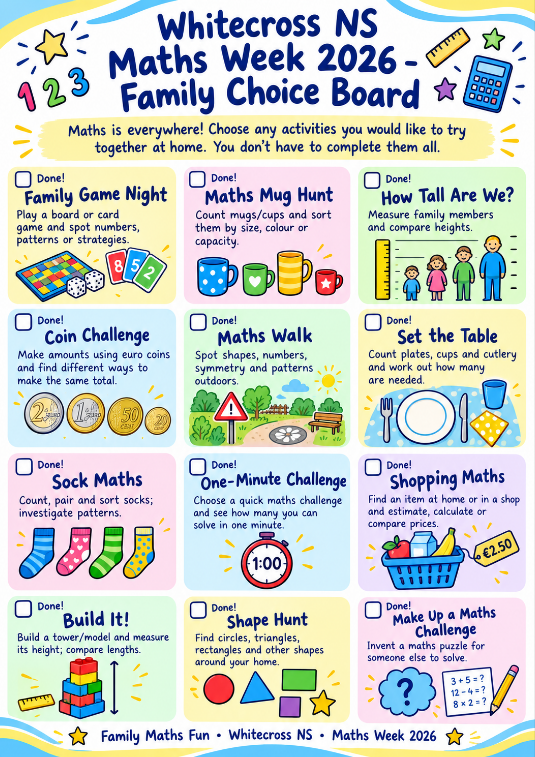 Maths Week Family Choice Board (1)